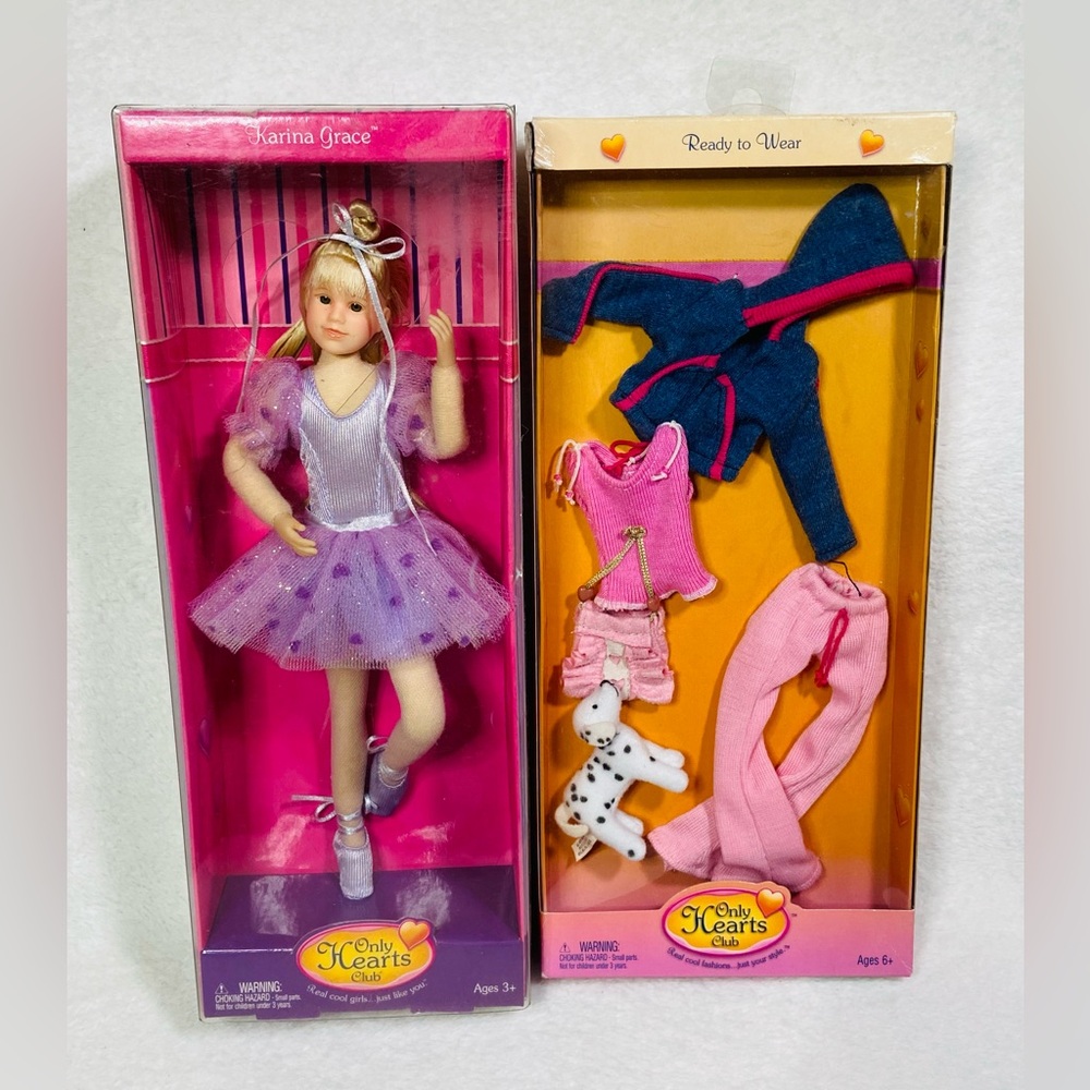 9" 2008 Only Hearts Club Karina Grace Ballerina + 2005 Outfit Poseable Soft Doll